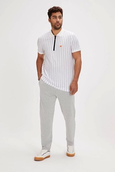 Bad Bear White Polo Collar Theo Men's T-Shirt