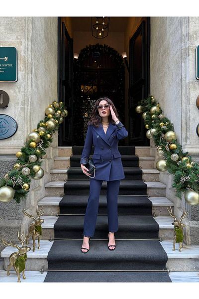 NILOO Women's 6 Button Suit