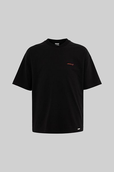 Machinist Tricou negru oversize cu spate și mâneci pentru bărbați