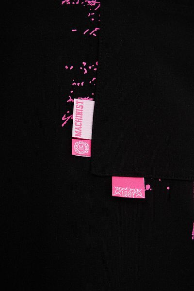 Machinist Men's Label and Print Pocket Oversize Black T-Shirt