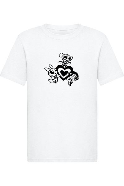 Merchcode Kinder Die Powerpuff Girls - Outline Basic Tee 2.0