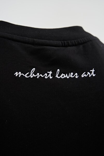 Machinist Ανδρικό μπλουζάκι The Starry Night oversized μαύρο