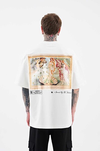 Machinist Ανδρικό μπλουζάκι Venus Covered With Weed Oversize Ecru T-shirt