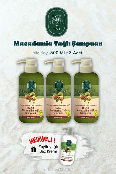 Eyüp Sabri Tuncer Macadamia Oil Shampoo 600 ml