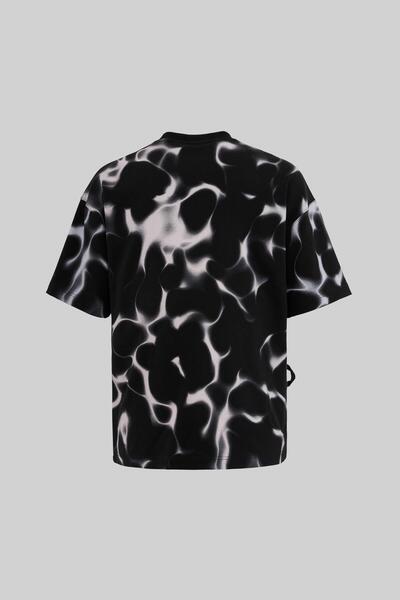 Machinist Ανδρικό μπλουζάκι με αφηρημένο σχέδιο με στάμπα μεγάλου μεγέθους