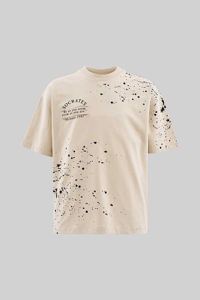 Machinist Men's Philosophers Oversize Soft Beige T-Shirt