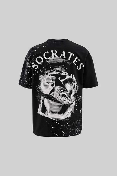 Machinist Men's Philosophers Oversize Black T-Shirt