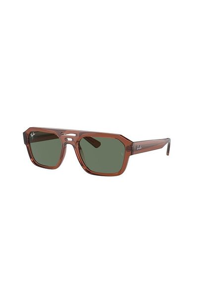 Ray-Ban Ray Ban Unisex Irregular Corrigan Sunglasses- Rb 4397 - Lense Size:54mm - Transparent Brown
