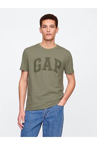 GAP Erkek Haki Everyday Soft Logo T-Shirt