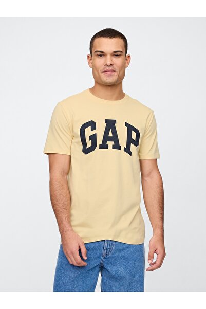 GAP Erkek Sarı Everyday Soft Logo T-Shirt