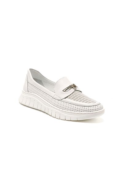 John May Pantofi clasici Oxford MAR-25Y-192-208 pentru femei/fete cu imprimeu alb