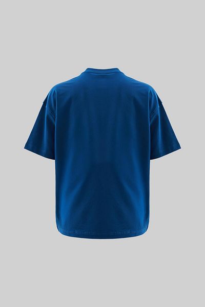 Machinist Ανδρικό μπλουζάκι Indigo Oversize με στάμπα και κέντημα B4