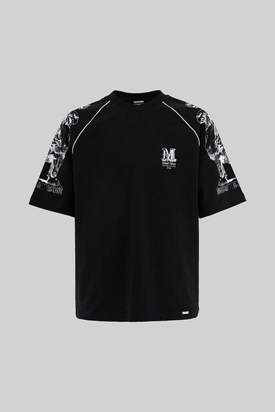 Machinist Men's Hippogriff Raglan Oversize Black T-Shirt