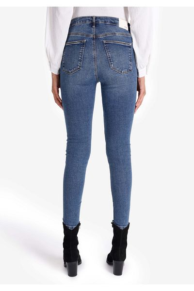 Colin's 759 Lara Skinny Fit Mid Waist Skinny Leg Women's Blue Jean Trousers