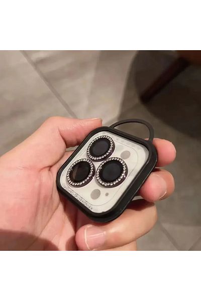 Choice 16pro 16promax(3pcs Black 2-3Pcs Glitter Diamond Camera Len Protector For IPhone 16 13 14 15 Pro Max