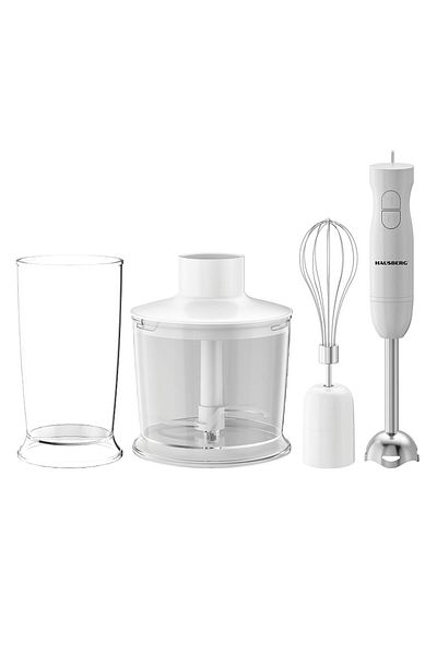 Hausberg Blender 3 in 1 HB-7701AB, 500W, 2 viteze, Material ABS, lame inox, pahar 700ml, tocator 500ml