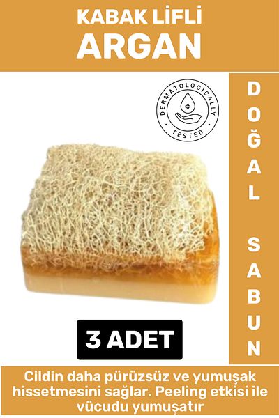 Wintoup Special Production Massage Effect Moisturizing Dryness Relief Natural Pumpkin Fiber Argan Soap 3 Pieces