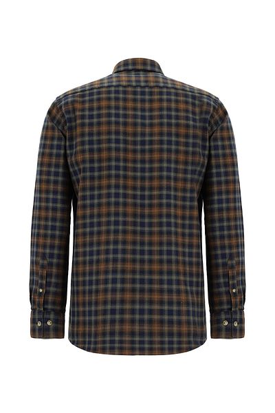 Abdullah Kiğılı Long Sleeve Regular Fit Lumberjack Plaid Button Collar Cotton Shirt