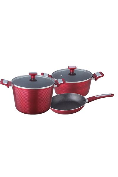 Hausberg Set of pots with lids Hb-h760rs consisting of 7 pieces