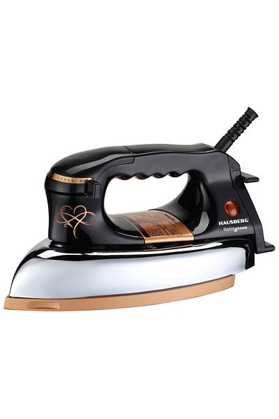 Hausberg Fier de calcat Retro HB-7817NG, 1200W, Talpa ceramic, Termostat, 6 Setari, Protectie supraincalzire