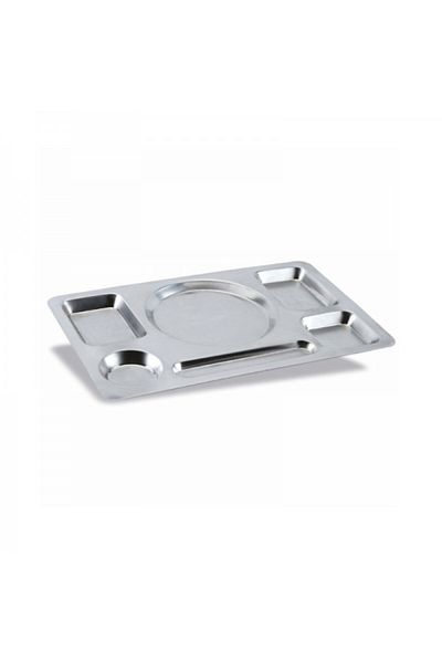 Pujadas Tava din inox pentru servire, Self Service, 6 compartimente