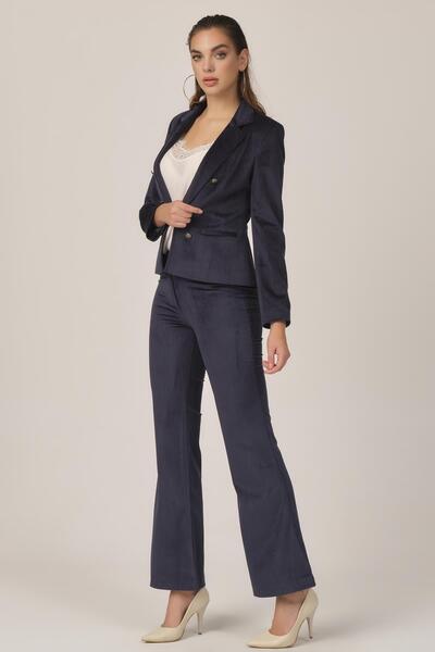 Shahiqa Plazzo Kesim Kadife Pantolon