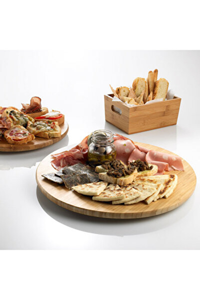 LEONE Double bamboo turntable, 32 cm diameter