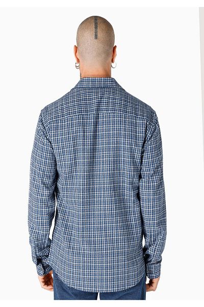 Colin's Cămașă Slim Fit Cămașă albastră cu mânecă lungă pentru bărbați