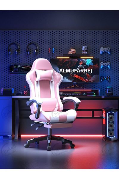 ALMUFARREJ Gaming Chair High Back Lumbar Support comfortable armrest Headrest
