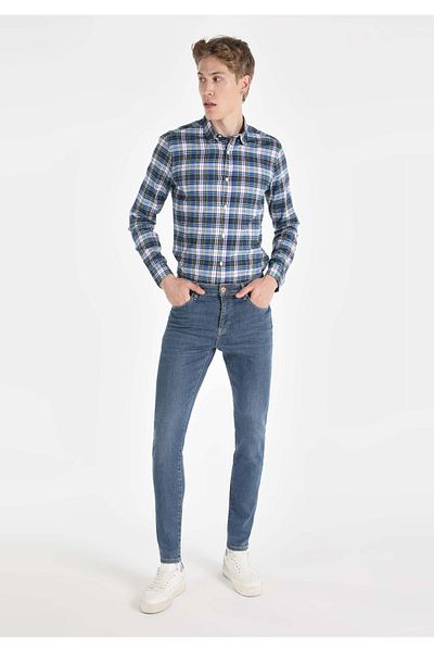Colin's 041 Pantaloni de jeans albaștri pentru bărbați, slim fit, cu talie joasă
