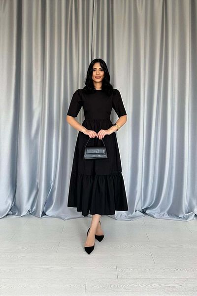 Classi Fashion Rochie lungă neagră elegantă pentru femei - Rochie casual hijab elegantă și confortabilă