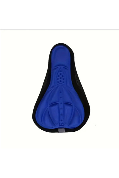 Choice غطاء مقعد دراجة هوائية أزرق ناعم مبطن ثلاثي الأبعاد، مصنوع من إسفنج إس...