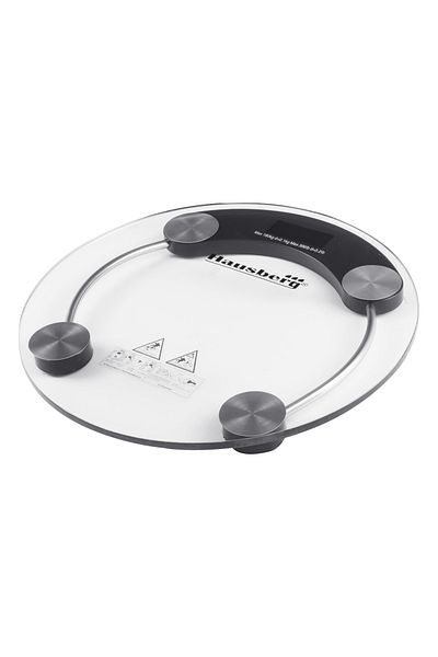 Hausberg Tělesná váha HB-6000NG, LCD displej, automatické vypnutí, indikátor baterie, 180 kg, sklo