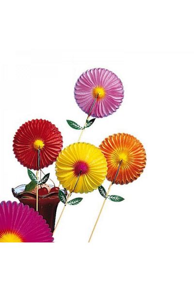 LEONE Set of 100 Decorative Drink Accessories, Dalia, 24 Cm