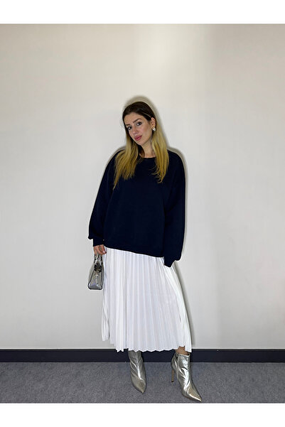 ECOTİQUE Fusta lungă elastică subțire P cu pliuri pentru femei