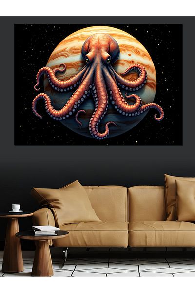 Tablomega Pictură decorativă Octopus al Planetei Roșii