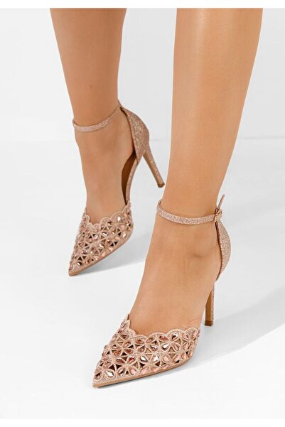 B T Shoes Κέισι Σαμπανί Παπούτσια Στιλέτο