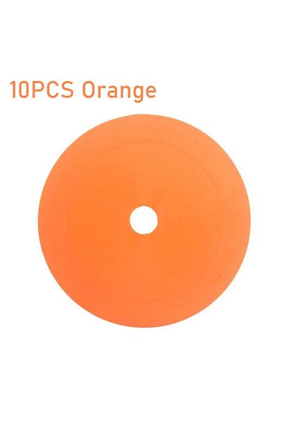 Ninth World 10 PCS Orange 10pcs Soccer Flat Cones Marker Disc Basketball Sports Speed Agility Training Markers I