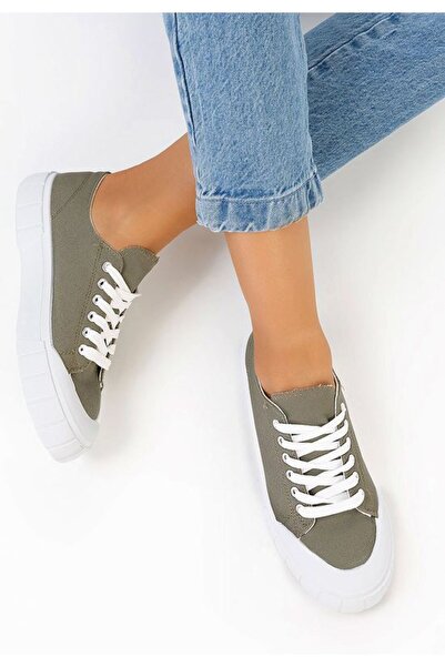 B T Shoes Γυναικεία Πράσινα Σνίκερς Αμπαντίν