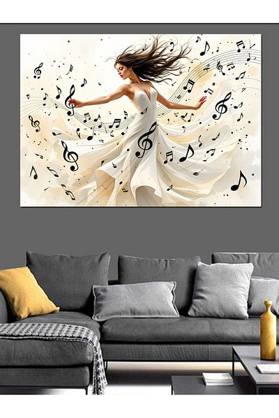 Tablomega Femeie care dansează cu muzică Pictură decorativă