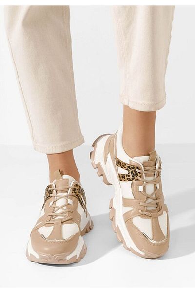 B T Shoes Sneakers dama cu platforma Alonna kaki