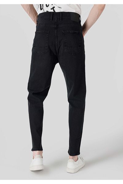 Colin's 058 Pantaloni de jeans gri pentru bărbați, cu talie super înaltă, cu picior slăbit, cu croială conică