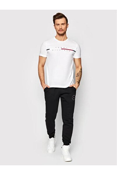 Tommy Hilfiger T-Shirt Split Logo MW0MW22128 Czarny Regular Fit