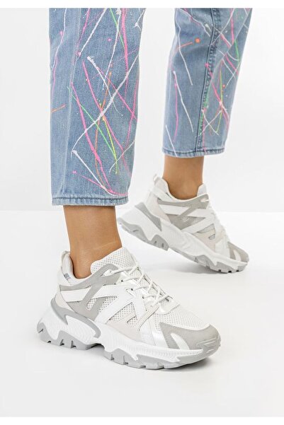 B T Shoes Γυναικεία Σνίκερς Λευκά Βαλοδία