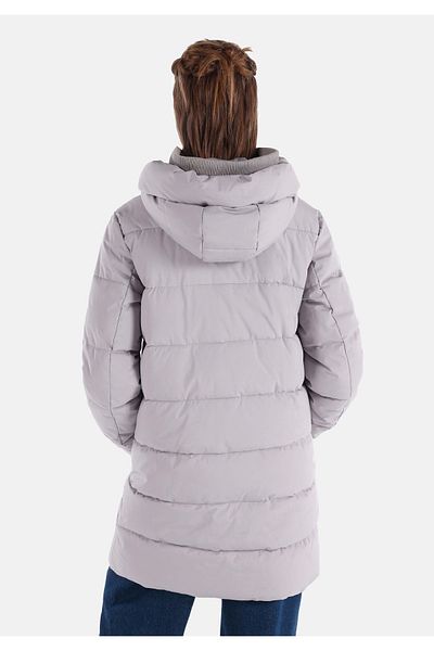 Colin's Regular Fit Hooded Zippered Lined Women's Gray Coat