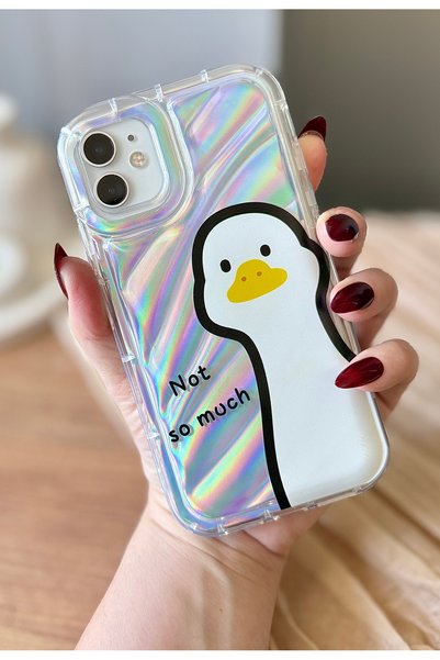 MİRAZ TASARIM iPhone 11 Hologram Film Duck Pattern Case