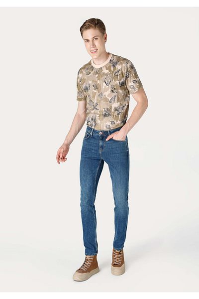 Colin's 044 Pantaloni de jeans albaștri pentru bărbați, cu talie joasă, cu picior drept, Karl