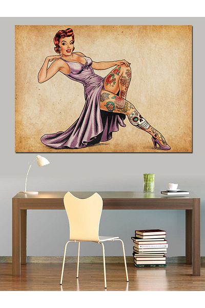 Tablomega Pin-Up Femei Tatuaj Pictură Decorativă