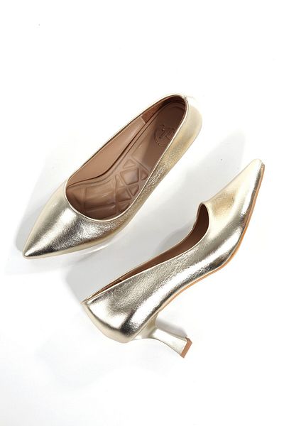 Modabuymus Pantofi de seara Kandy Gold Dore - Stiletto cu toc scurt