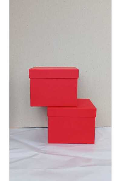 KERİBOX İkili Kırmızı Kare kutu